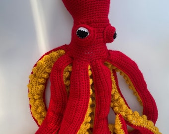 Large crocheted octopus