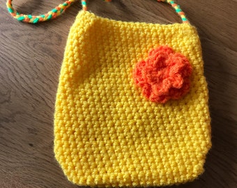 Girls handbag - super cute girls handbag - toddler handbag - handmade girls bag - childrens  bag - handmade crochet bag - girls flower bag
