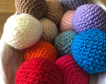 Baby bouncers - soft crochet balls