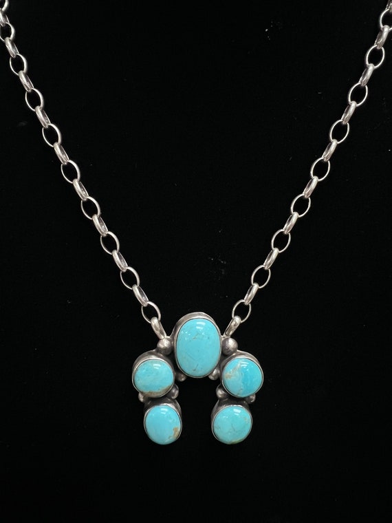 Augustine Largo Navajo Turquoise Naja Cluster Pendant in