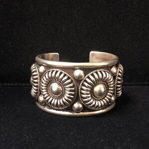 Thomas Charlie, Navajo, Sterling Silver Cuff Bracelet
