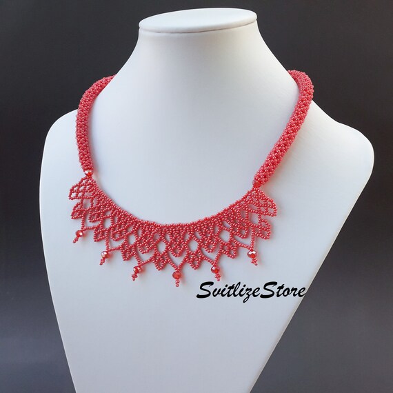Bead weaving necklace sale