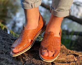 Men’s Artisanal Sandal. Mexican Leather Sandal. Mexican Huarache. Men’s Open Toe Sandal. Men’s Fashion Sandal. Fathers Day. Gifts for Him.