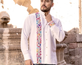 Camicia tradizionale messicana da Guayabera con ricami