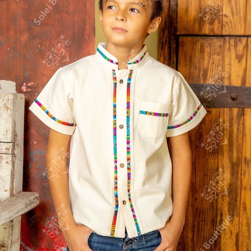 Boys Mexican Traditional Shirt 