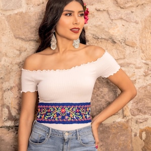 Mexican Embroidered Belt. Mexican Traditional Belt. Colorful Mexican Belt. Folkloric Mexican Belt. Colorful Embroidered Belt. Bohemian Style
