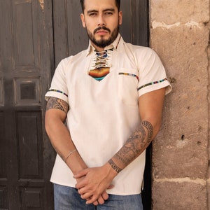 Mens Mexican Traditional Shirt. Guayabera for Men. Formal Button Up Shirt. Collared Shirt. Traditional Style. Fathers Day Gift.Gifts for Him