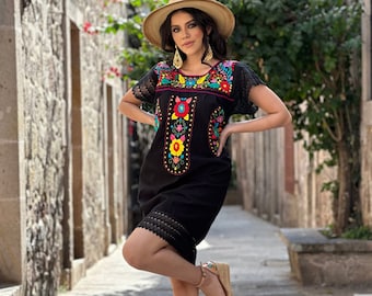 Buy Traditional Mexican Floral Beautiful Hand Embroidered
