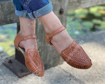 Ankle Strap Flats - Etsy