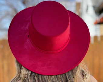 Mexican Suede Hat.  Artisanal Hat. Cordobes Style Hat For Women. Fedora Hat. Elegant Mexican Hat.