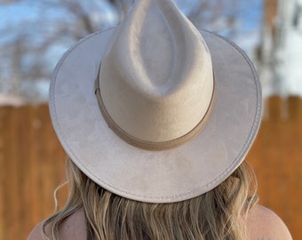 Mexican Suede Hat. Artisanal Hat. Western Hat For Women. Fedora Hat. Elegant Mexican Hat.