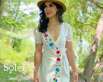 mexican wrap dress