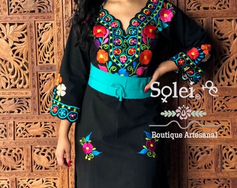 long sleeve mexican dress