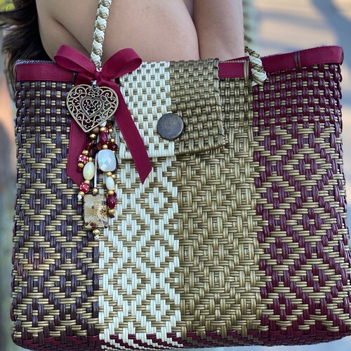 Mexican Tote Bag. Recycled Plastic Bag. Mexican Artisanal Bag. Etsy