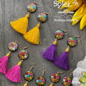 New silk best sale thread earrings designs