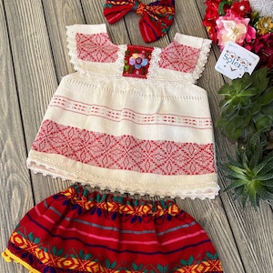 Mexican Traditional Baby Outfit. Sizes NB - 2T. Bohemian Embroidered Dress. Baby Shower Gift. Ethnic Style. Baby Newborn Photo Shoot.