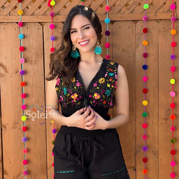 Mexican Floral Embroidered Romper. Hand Embroidered Mexican Jumpsuit. Mexican Short Romper. Floral Romper. Mexican Typical Clothing.