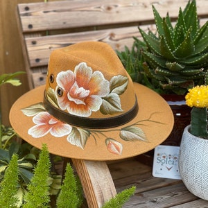 Mexican Artisanal Hat. Hand Painted Hat. Colorful Floral Hat. Traditional Mexican Hat. Floral Painted Sombrero. Mexican Sombrero.