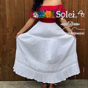 Mexican Maxi Skirt. Mexican Colorful Skirt. Long Traditional Skirt. Fashion Skirt. Bohemian Skirt. Ruffle Skirt. Made in Mexico.