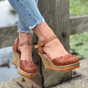 Tan low wedges online