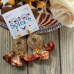 Aretes Mexicanos de Filigrana. Aretes Florales. Aretes Artesanales. Aretes Tradicionales. Aretes Filigrana Redondo. Aretes De Chapa de Oro.