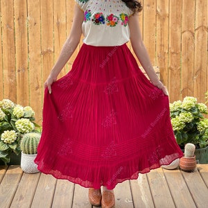 Mexican Maxi Skirt. Mexican Colorful Skirt. Traditional Long Skirt. Ruffle Skirt. Fashion Skirt. Bohemian Skirt. Made in Mexico.