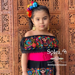 Girls Mexican Lele Dress. Girls Mexican off the Shoulder Dress