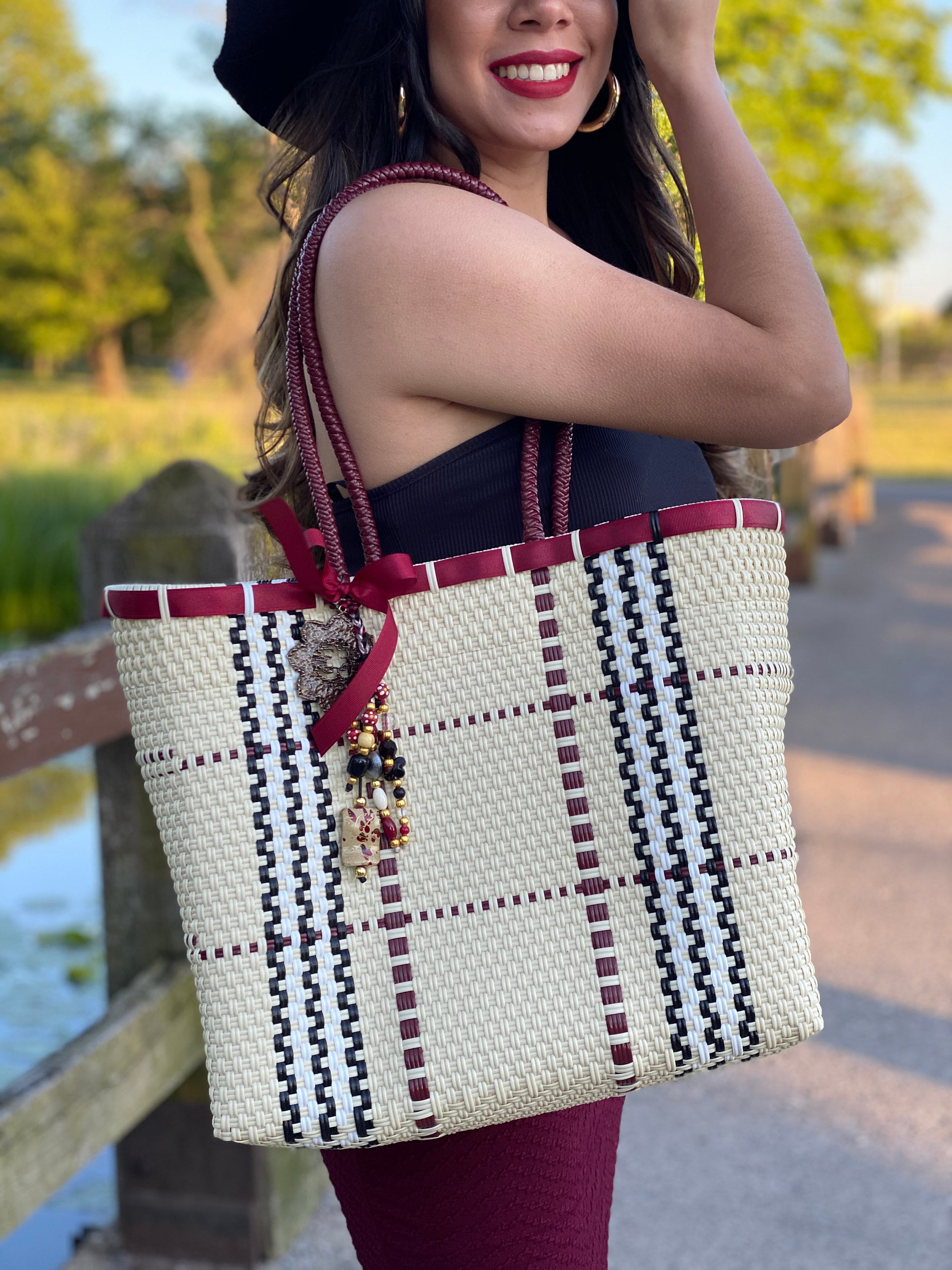 Mexican Tote Bag. Recycled Plastic Bag. Mexican Artisanal Bag. 