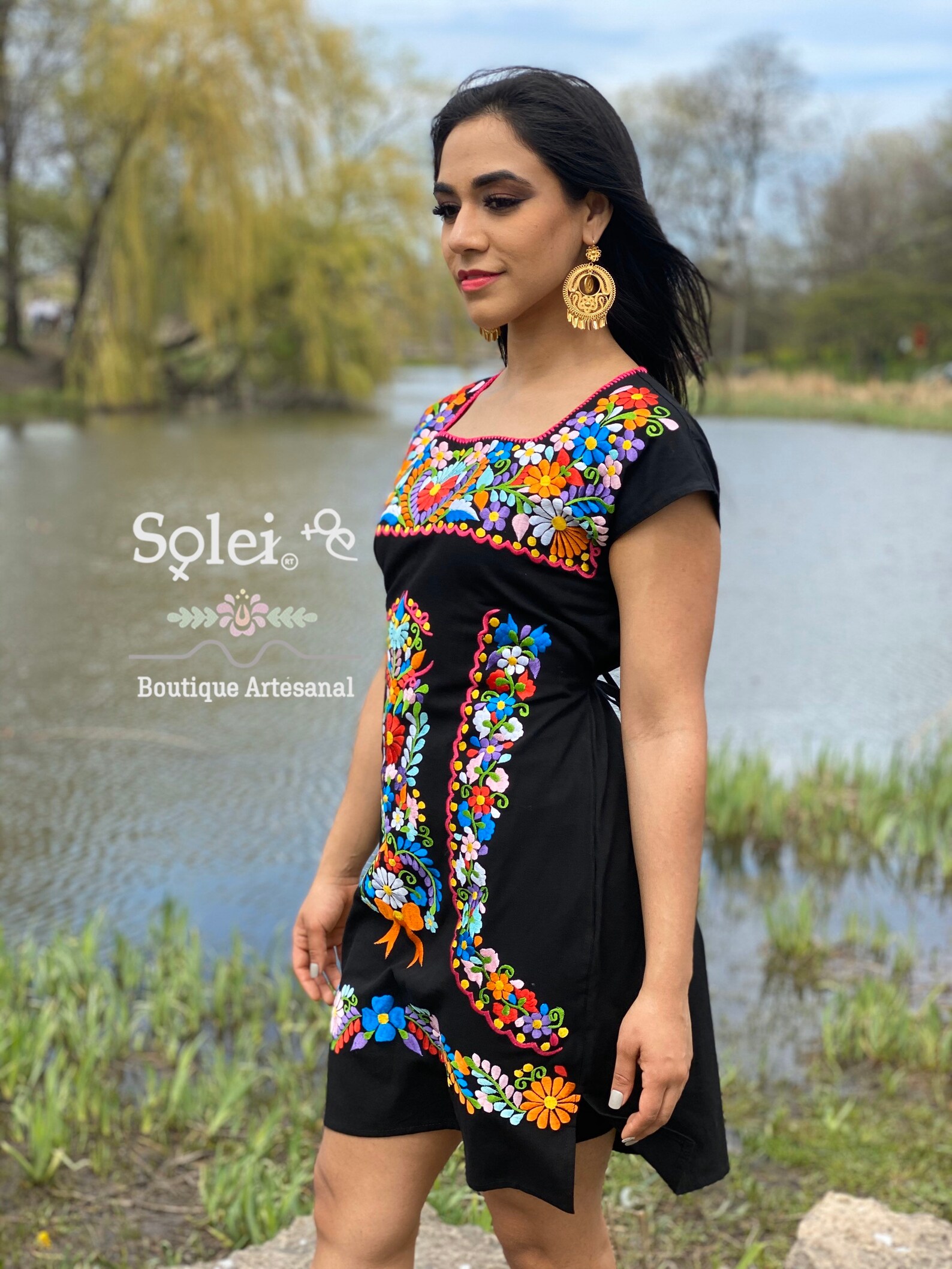 Mexican Colorful Embroidered Dress. Size S 3X. Beautiful - Etsy