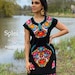 Mexican Kimono Dress. Size S - 3X. Floral Embroidered Dress. Mexican Traditional Dress. Handmade Mexican Dress. Mexican Bridesmaid Dress. 