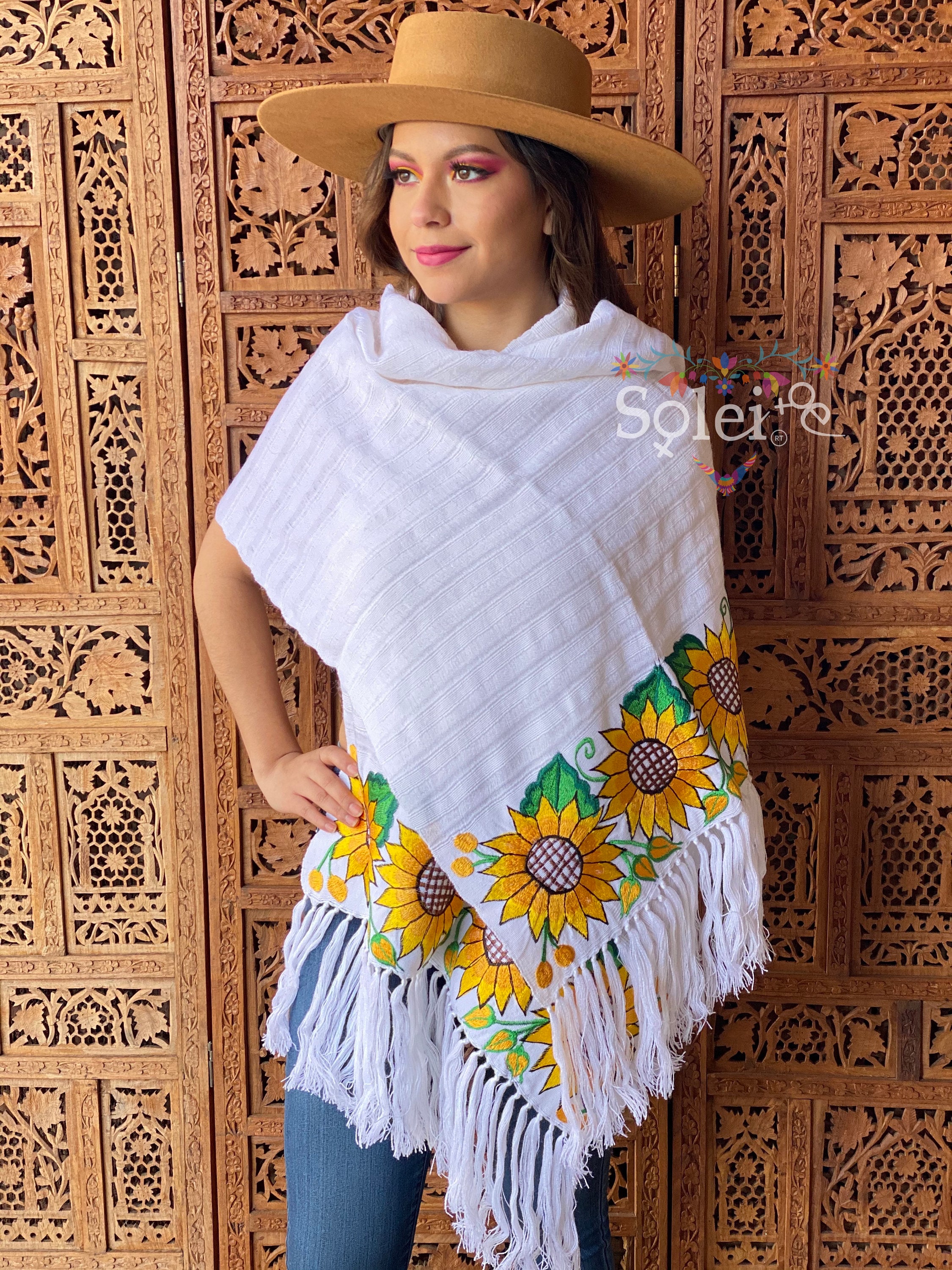 Cinco De Mayo Frida Kahlo Fiesta Mexican Handcrafted Rebozo Gaban Shawl Made By Hand By Artisans Christmas