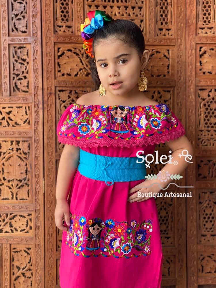 Vestido Bordado Muñeca Lele. Vestido Campesino de Niña. - Etsy España Vestido Bordado Muñeca Lele. Vestido Campesino de Niña. - Etsy España