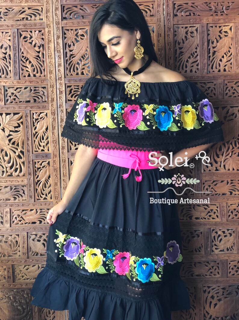 purple campesino dress