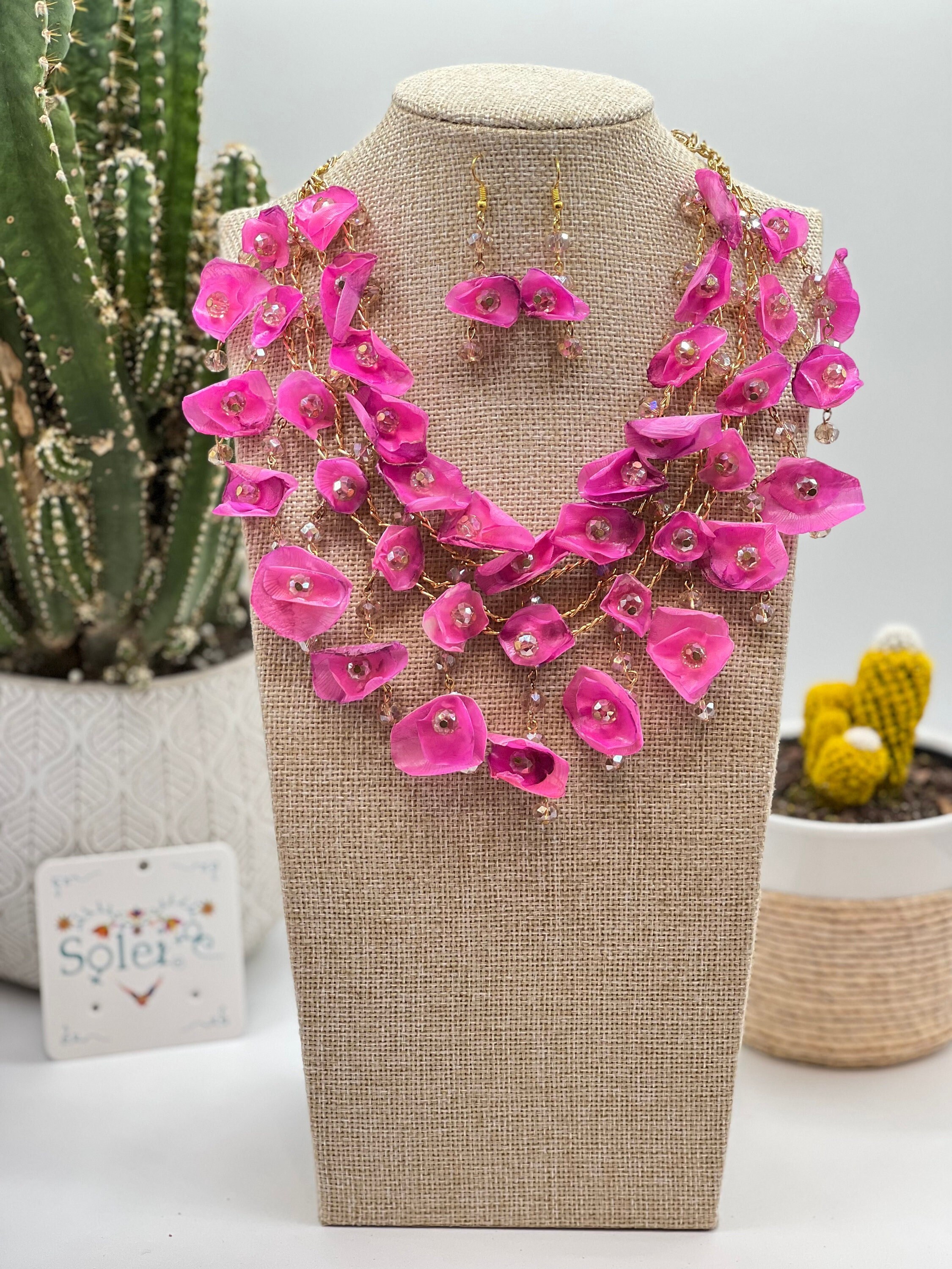 Mexican Artisanal Jewelry Set. Typical Mexican Necklace Mexican Artisanal Jewelry Set. Typical Mexican Necklace