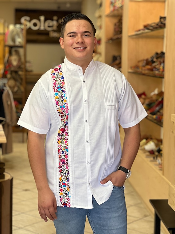 Chemise mexicaine Guayabera pour hommes, style présidentiel