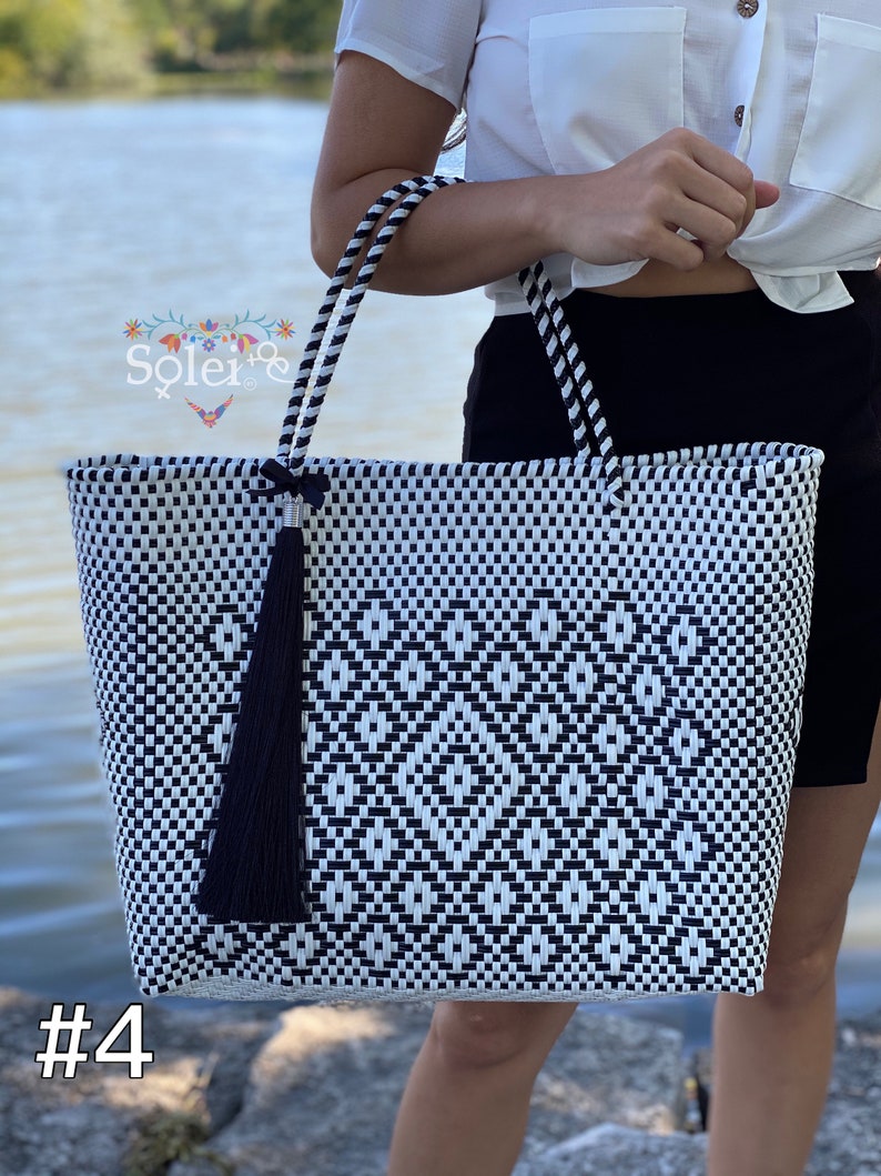 Mexican Tote Bag. Recycled Plastic Bag. Mexican Artisanal Bag. - Etsy