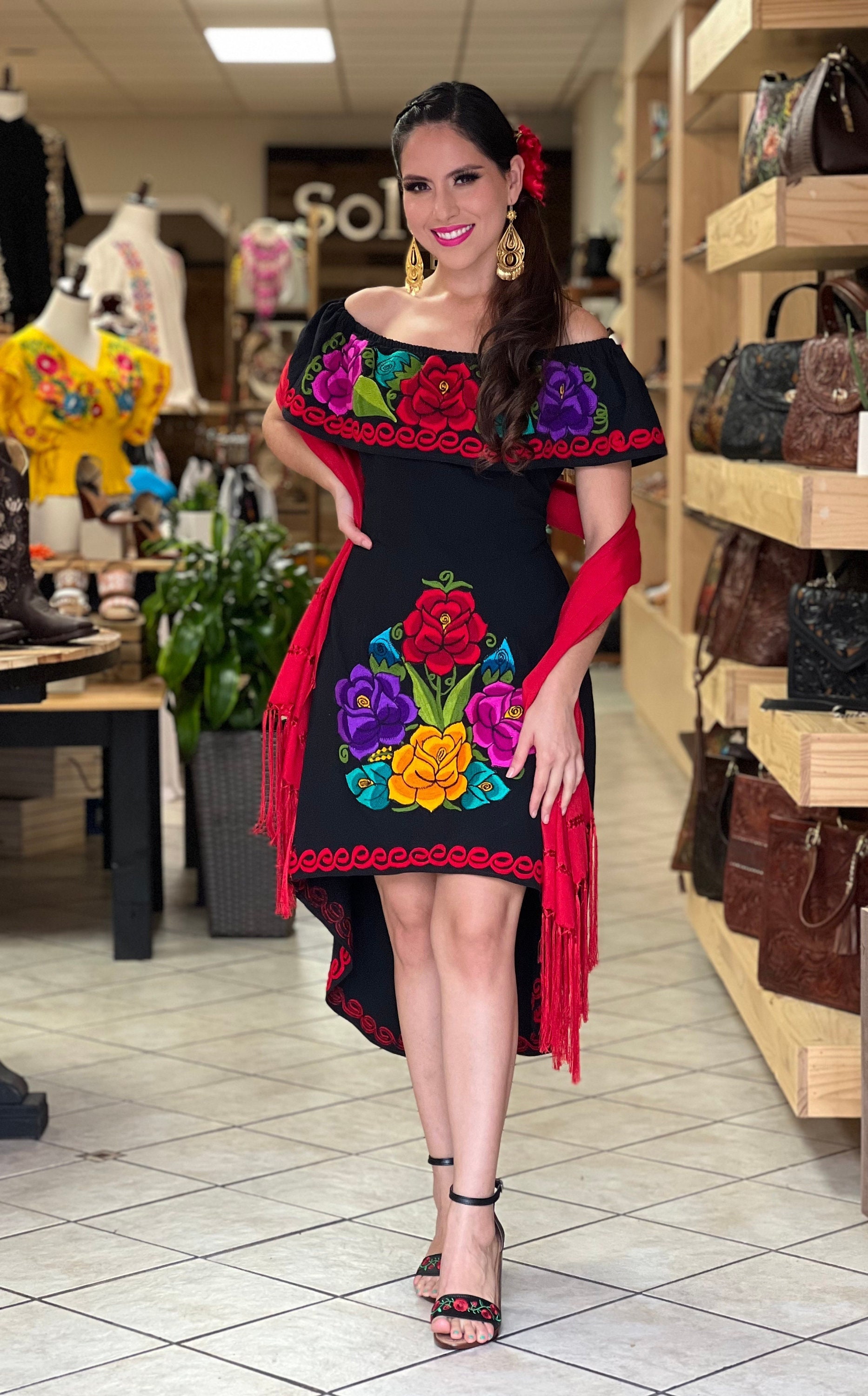 Vestidos de fiestas mexicanas sales