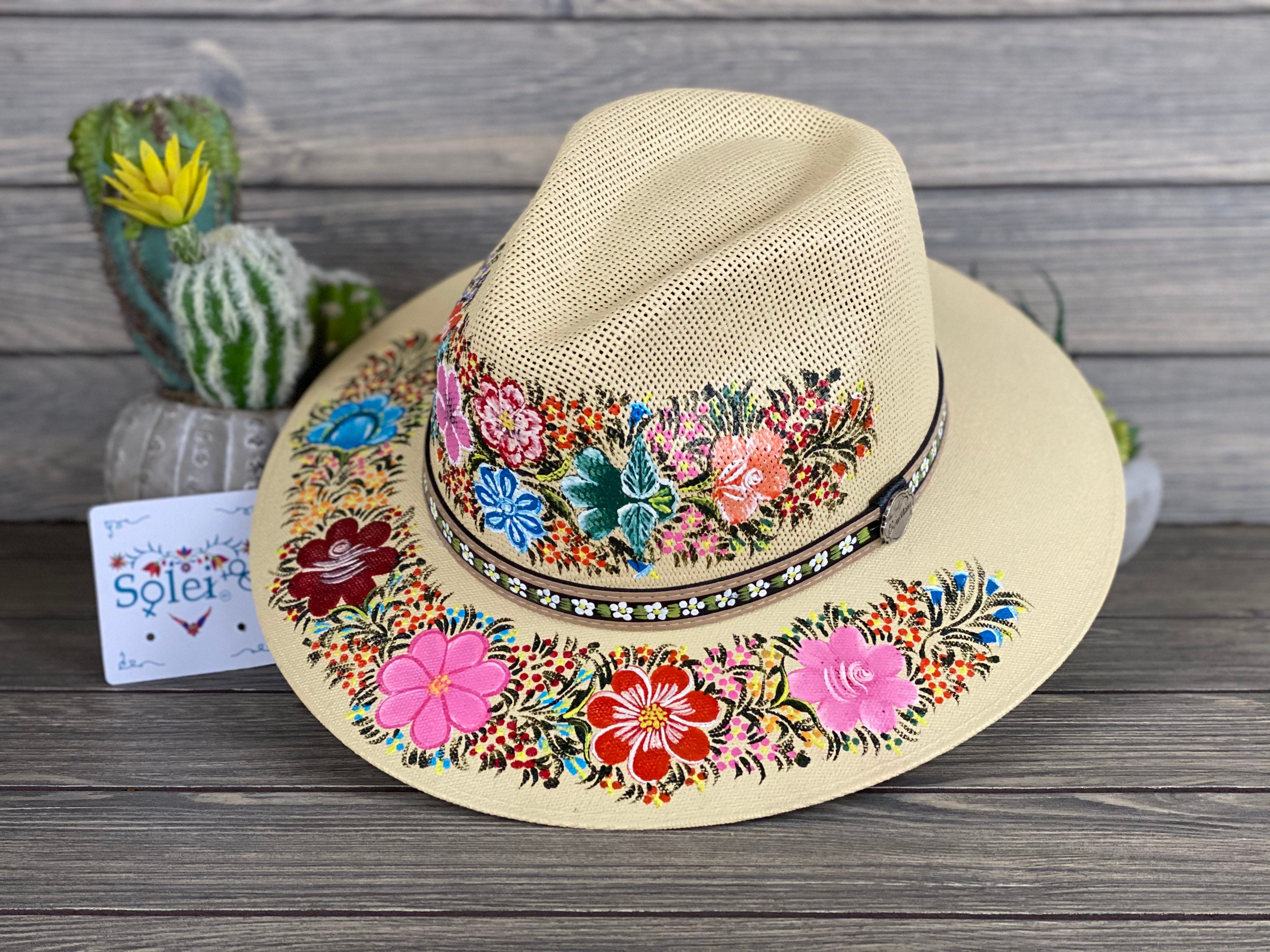 Sombrero Artesanal Mexicano. Sombrero Pintado a