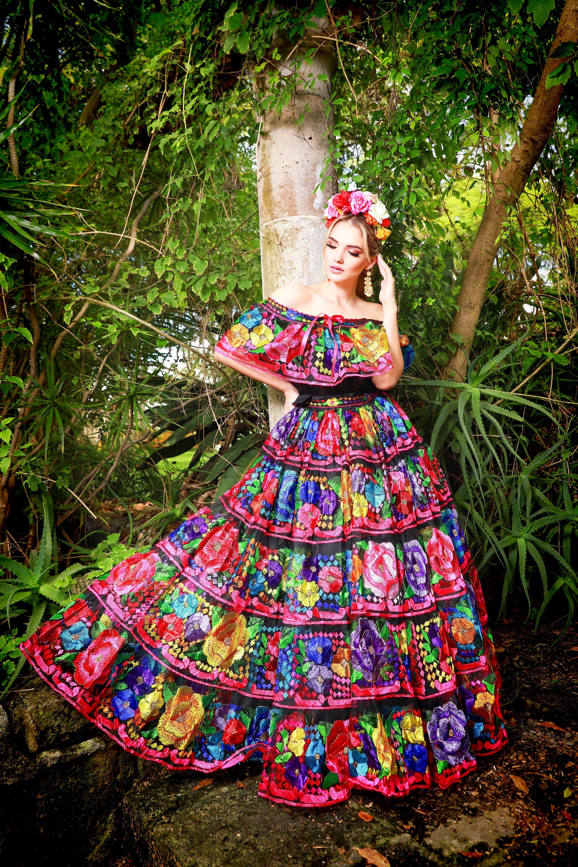 Traditional Mexican Chiapaneco Dress. Traditional Traditional Mexican Chiapaneco Dress. Traditional