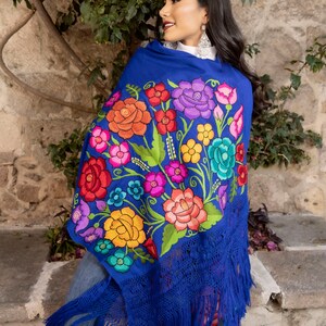 embroidered mexican shawl