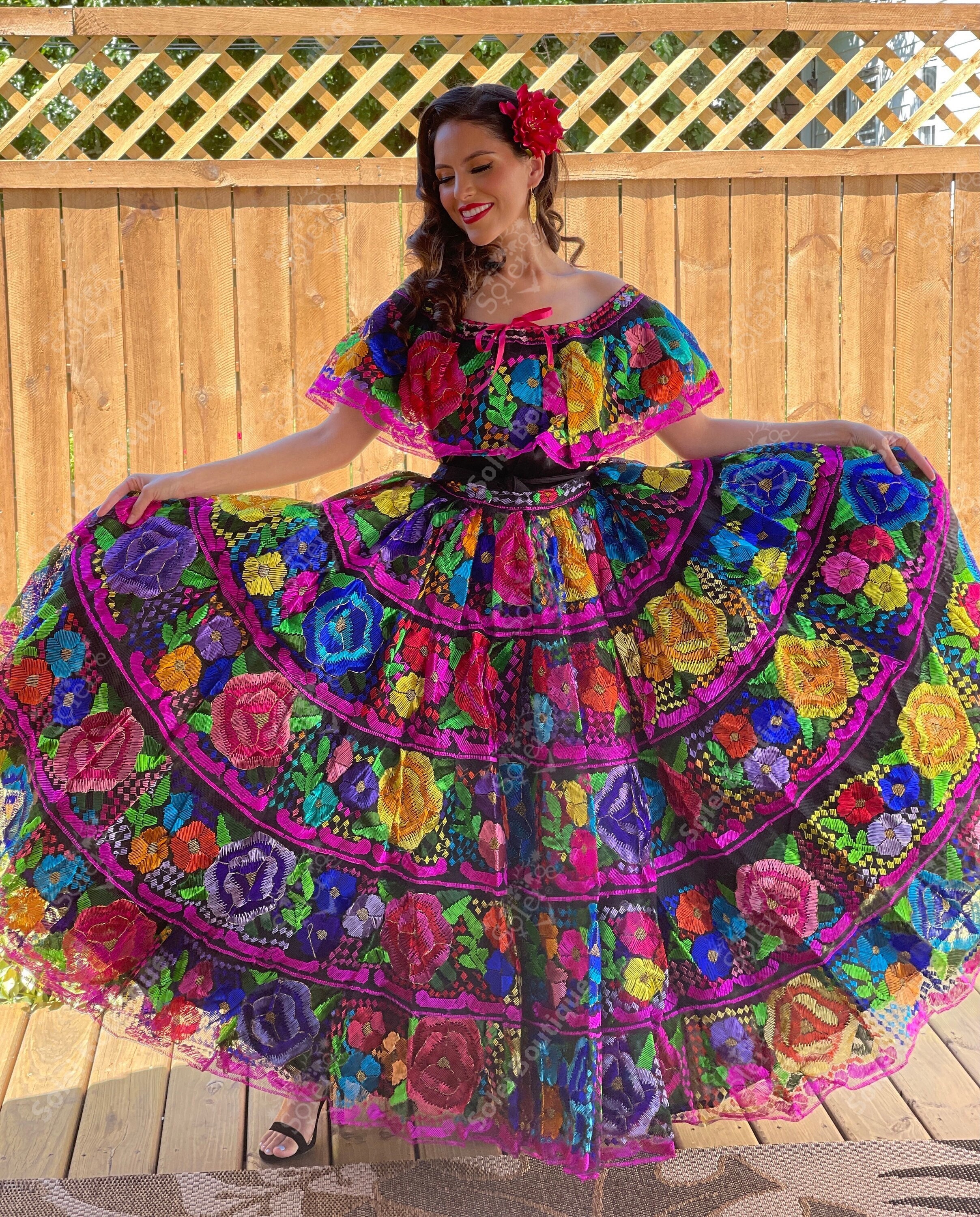 colorful mexican dress