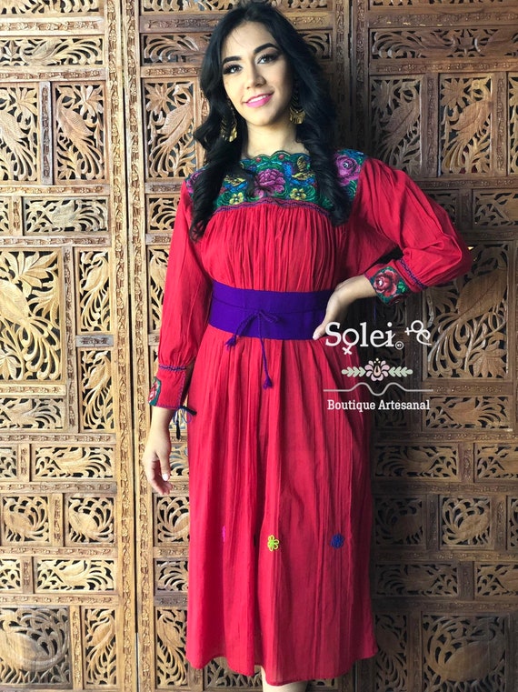 mexican long sleeve dress