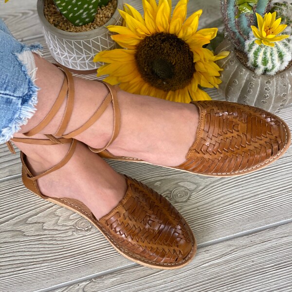 mexican lace up sandals