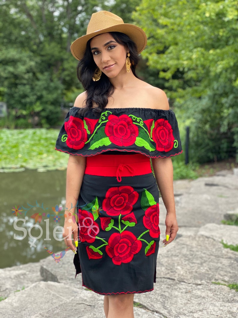 DROP SHOULDER SPLIT DRESS SISTERHOOD OF THE ROSE
