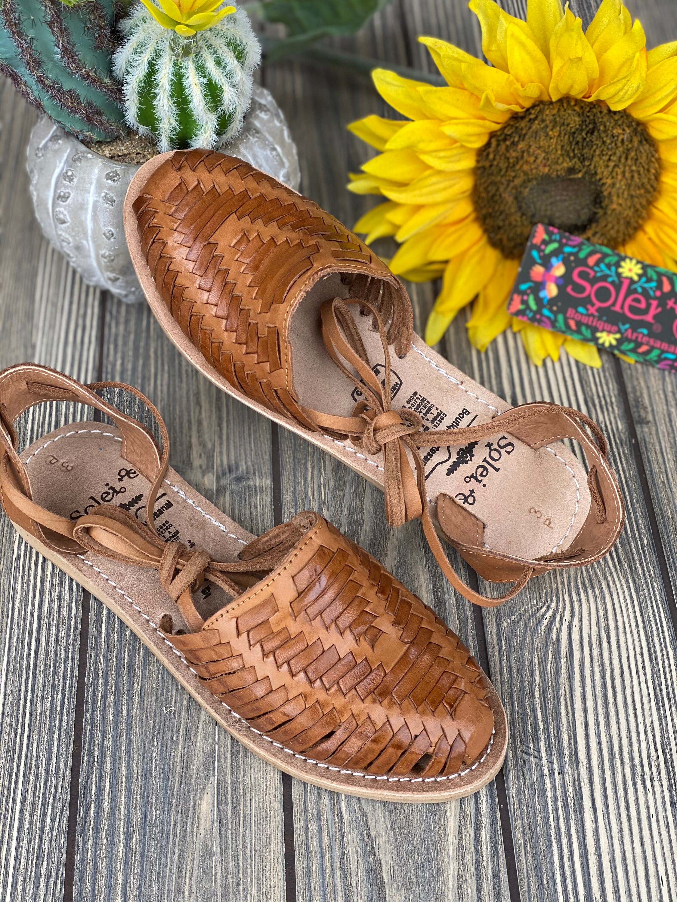 mexican lace up sandals