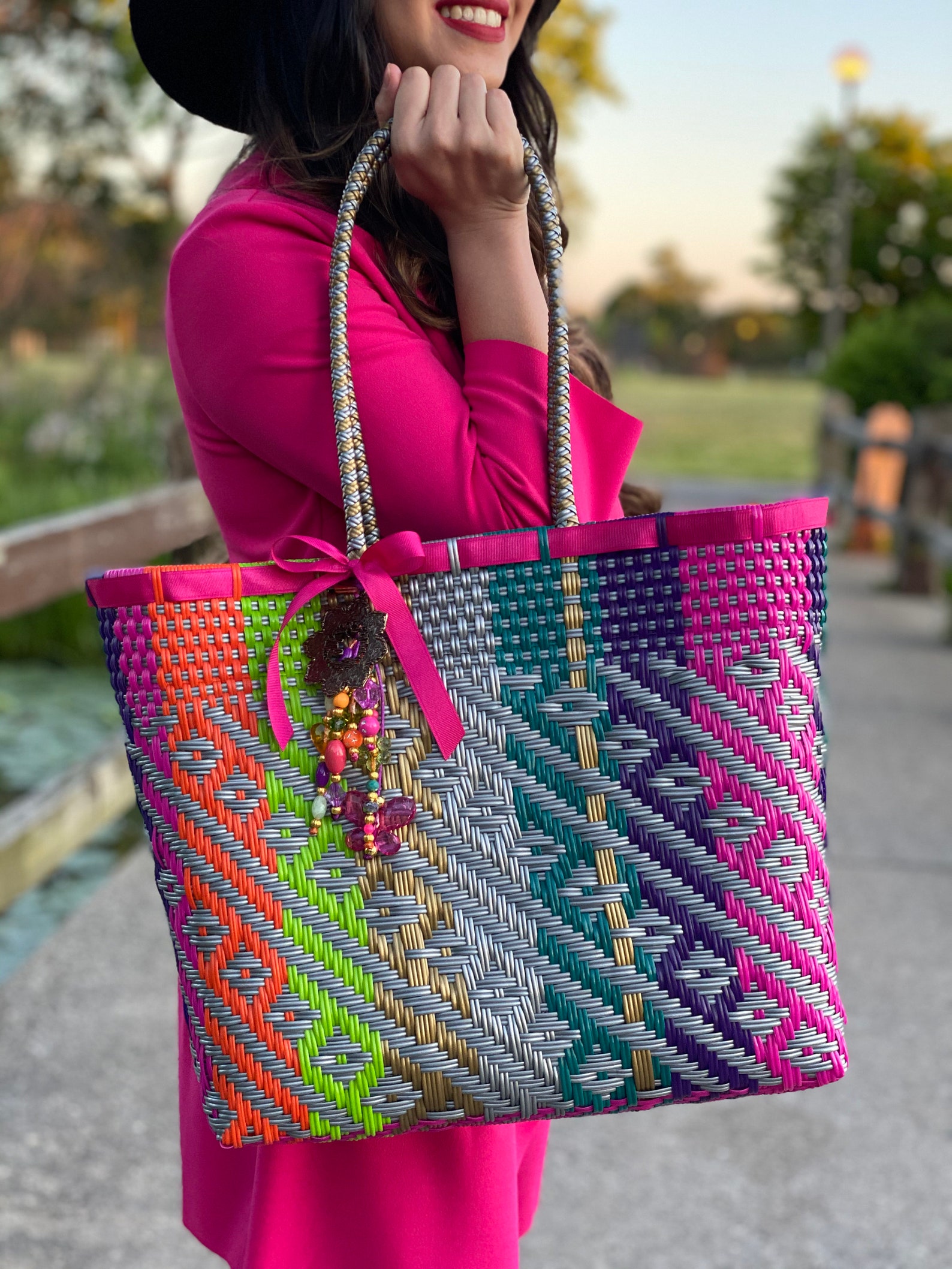 Mexican Tote Bag. Recycled Plastic Bag. Mexican Artisanal Bag. Etsy