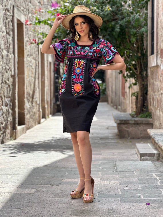 mexican embroidered dress