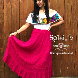 Mexican Maxi Skirt. Mexican Colorful Skirt. Traditional Long Skirt ...