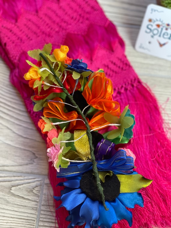 Traditional Mexican Floral Headpiece. Womens Flower