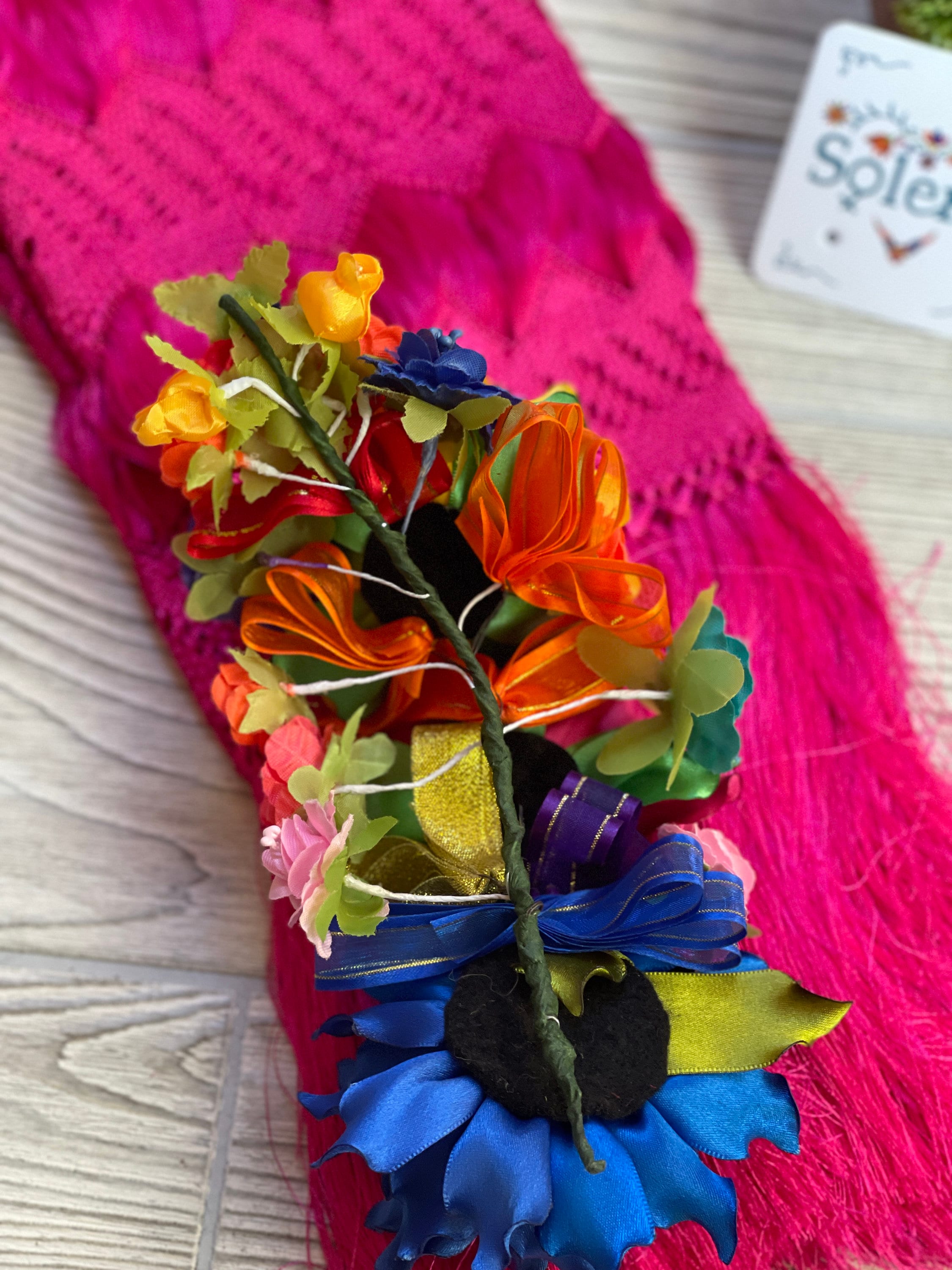 Traditional Mexican Floral Headpiece. Womens Flower